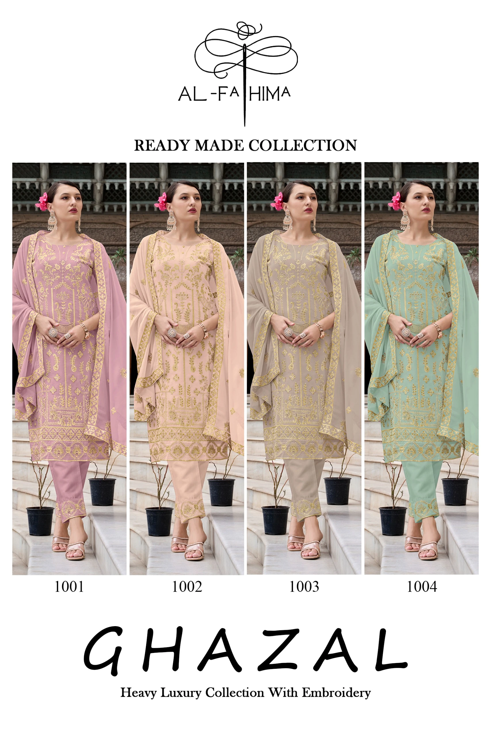 Al-Fathima Ghazal Faux Georgette Wholesale Readymade Salwar Suit Catalog — Wholesale Pakistani Suits, MPA wholesale from Surat — view 6